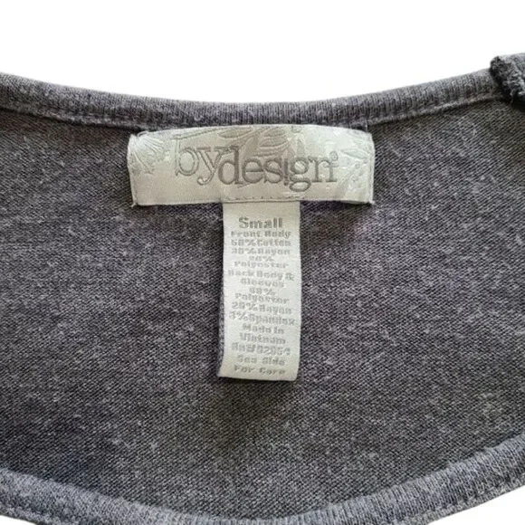 By Design Knit Long Sleeve Top - Cream/Gray - Picture 4 of 5